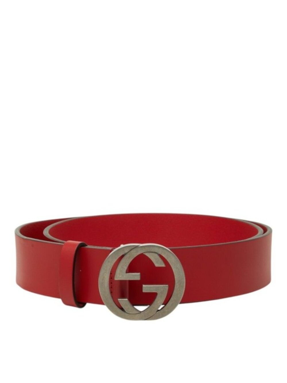 Gucci Interlocking G Belt Leather Logo Buckle